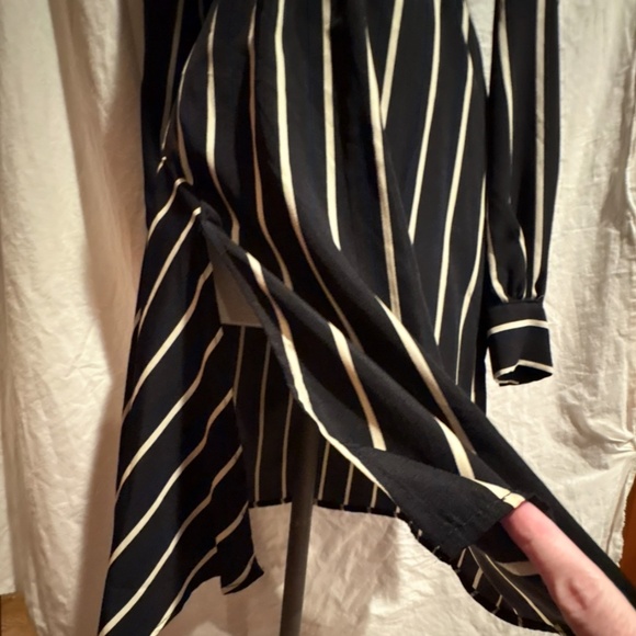 Essue black and cream striped dress, M - Picture 10 of 14